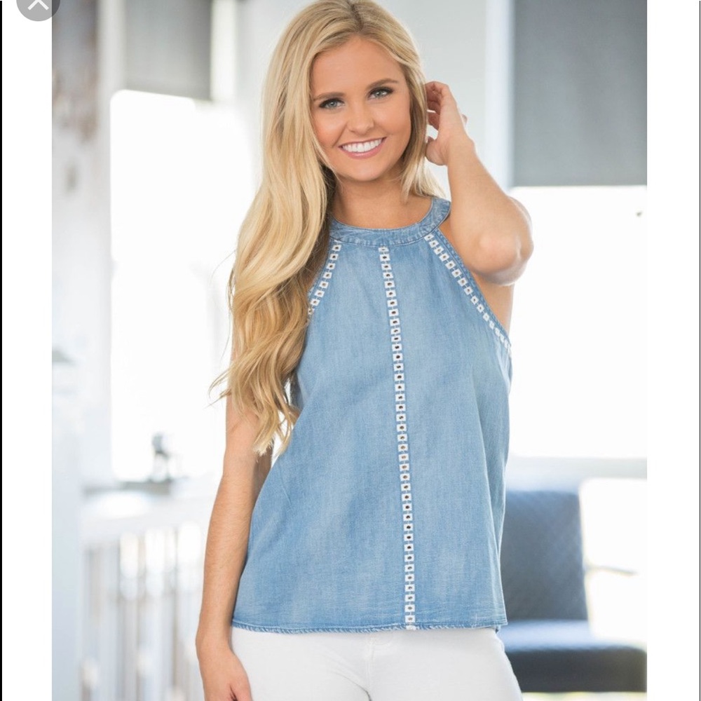 NWT sz S Denim Tank by very J Boutique Item